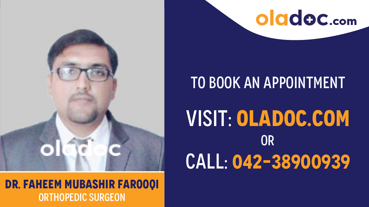 Book appointment with Dr.Faheem Mubashir Farooqi-best orthopedic Surgeon in Lahore